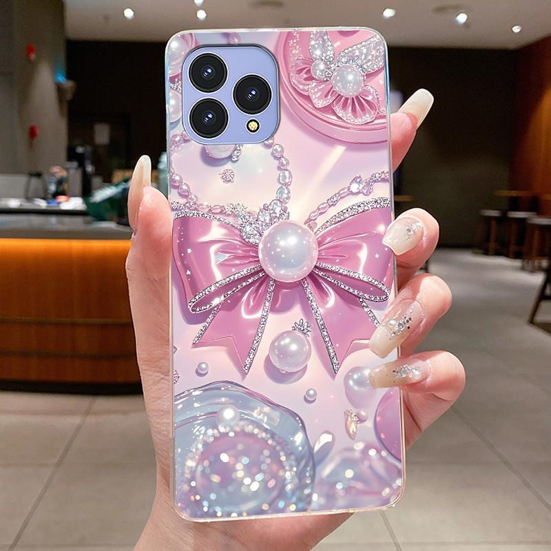 Handyhülle Für Cubot P80 Hülle Schmetterling Schleife Schutzhülle CubotP80 Schale Capa Transparent Weiches Silikon TPU Abdeckung Funda