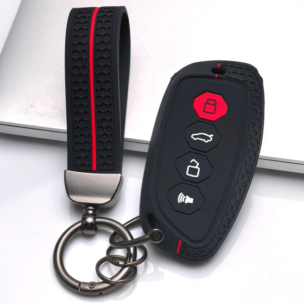 Key Fob Cover for Haval H6 Jolion Dargo M6 with Keychain Anti-Scratch Surface Shockproof Structure Soft Grip Texture Easy Install Design