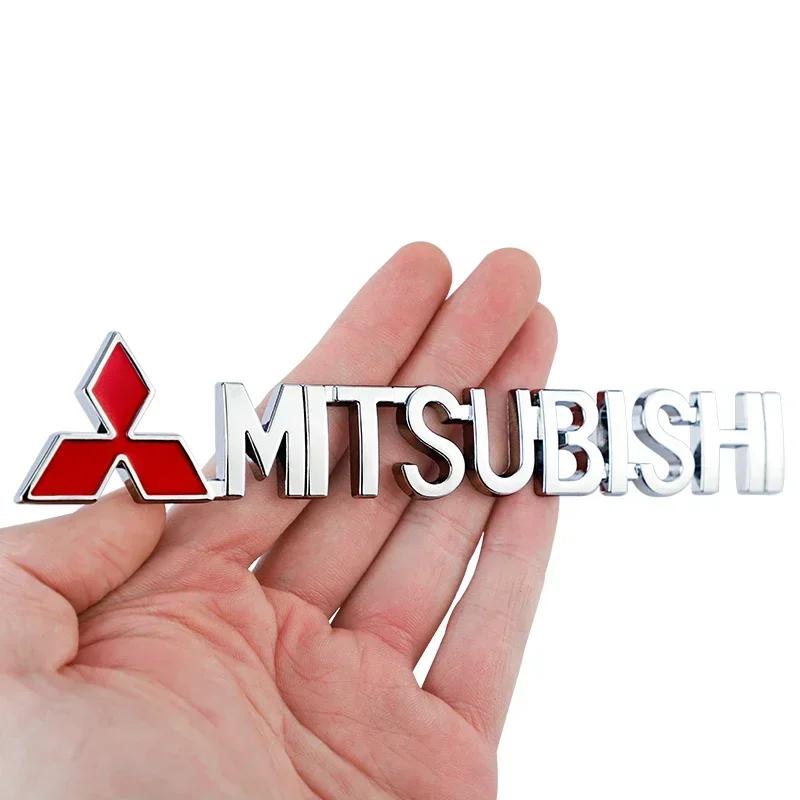 For Mitsubishi Lancer 9 ASX L200 Colt Pajero Outlander Eclipse EVO 15.2x2cm Metal Car 3D Emblem Letter Stickers Rear Trunk Badge