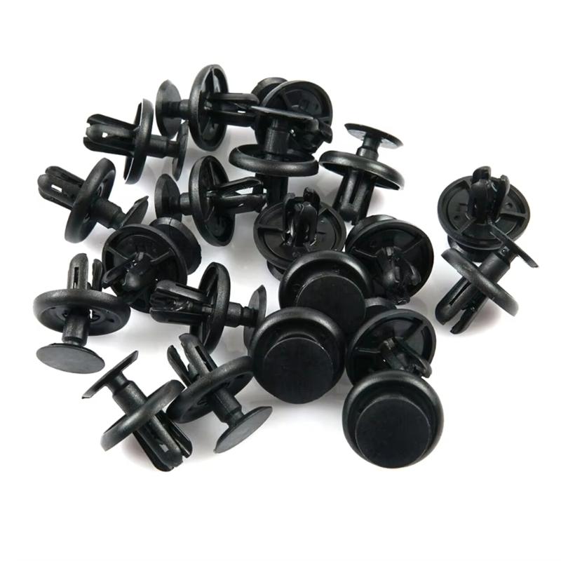 25pcs Push Clips Hood Engine Under Cover Clips for Vehicle Replacement Plastic Fastener Clips Automotive Accessories