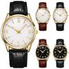 Minimalist Watch for Men Leather Thin Band Business Wristwatch Casual Quartz Watches