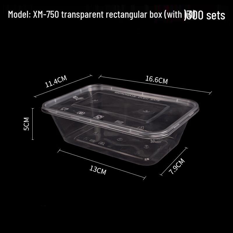 Disposable Rectangular Plastic Food Containers
