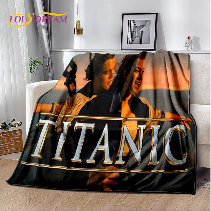Movie Titanic Poster 3D Print Blanket,Soft Throw Blanket for Home Bedroom Bed Sofa Picnic Travel Office Rest Cover Blanket Kids