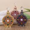 1Pc 12Ml Vintage Luxury Rhinestones Glass Perfume Bottle Essential Oil Bottle Storage Bottle Portable Cosmetic Empty Vials