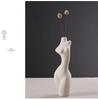 Nordic White Ceramic Human Body Art Vase - Decorative Sculpture for Home