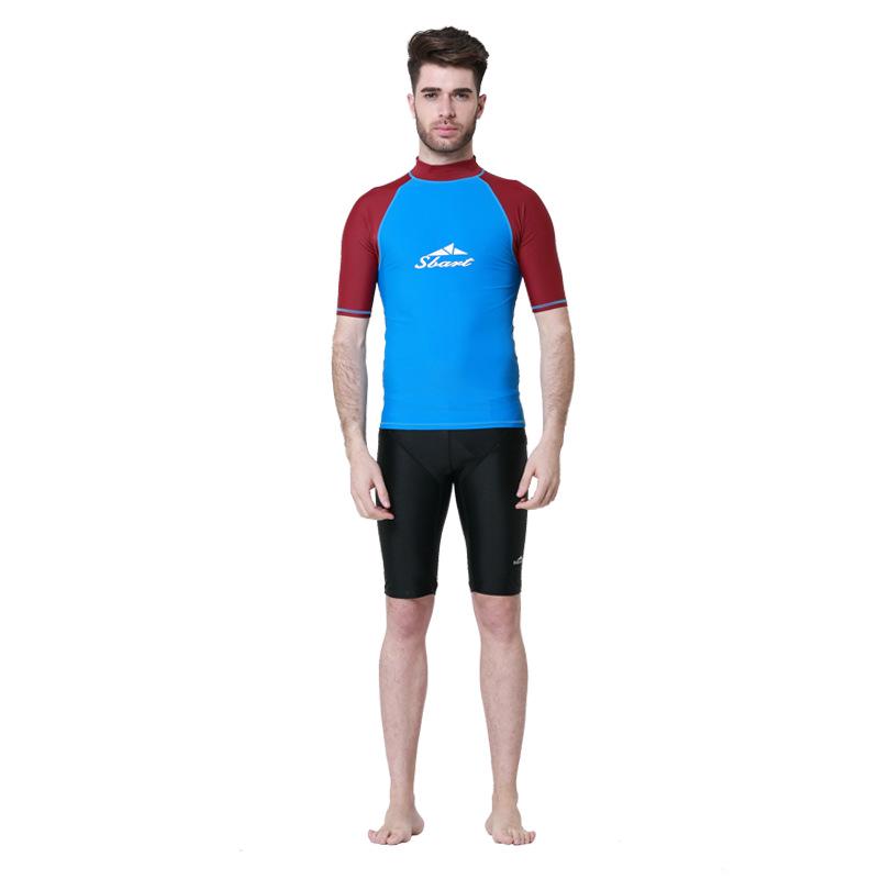 Sharkbat Men's Jellyfish-Proof Short Sleeve Two-Piece Wetsuit - Breathable Summer Dive Swimwear