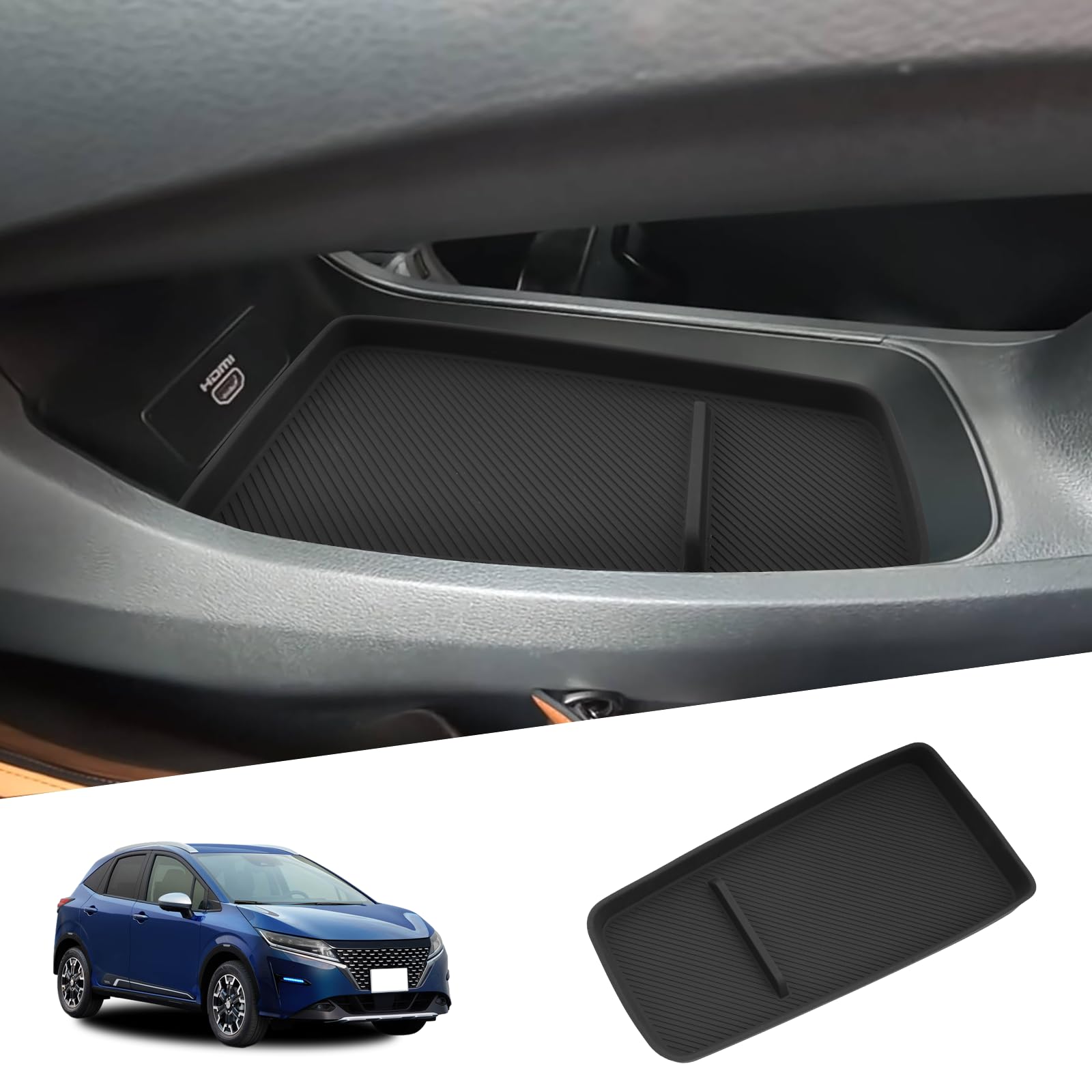 

SHAOHAO Silicone Center Console Lower Pad for Nissan Note 3rd Generation Car Storage Silicone Car Accessory for Nissan Note and Aura Interior Stain