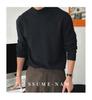 Herrenschwarzer Rollkragenpullover im Hongkong-Stil, Slim Fit, einfarbig, warme Strickware für Herbst/Winter