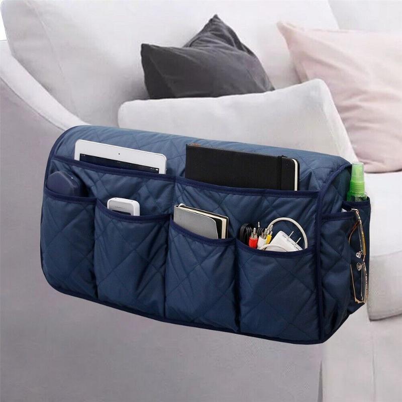 Sofa Armrest Side Storage Bag  Remote Control Fabric Storage Bags  Organize Multifunctional Storage Bags for Miscellaneous Items  Chair Towel