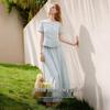 Women's Lace Embroidered Lyocell Blend Skirt Set