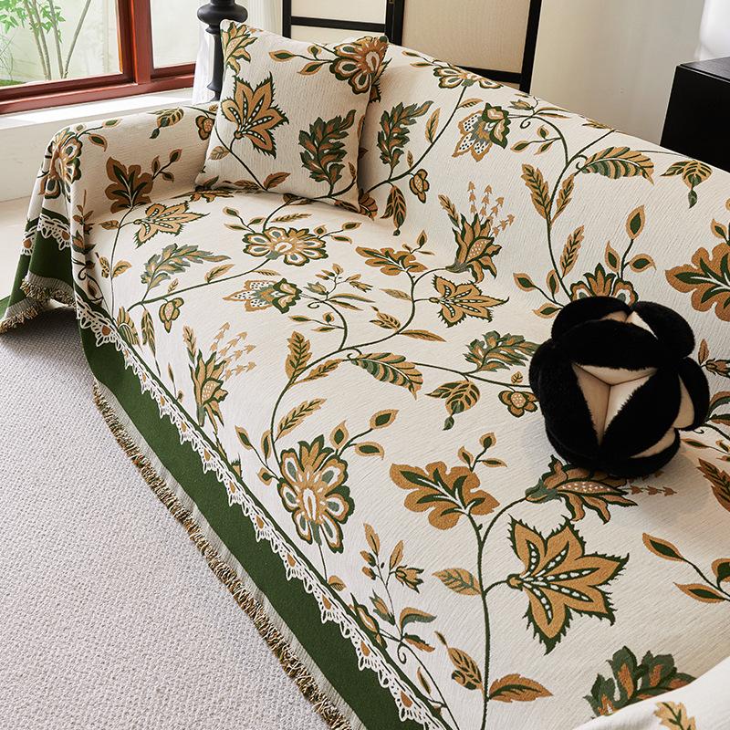 American Retro Sofa Cover Chenille Four Seasons Universal Anti-Scratching Sofa Towel Full Covered Light Luxury Advanced Sofa Cover