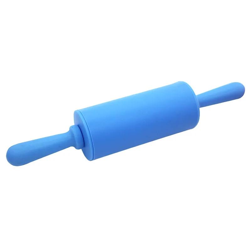 

1 шт. Силиконовая скалка высокого качества для раскатывания теста для торта из пластика, кухонные инструменты для выпечки синий