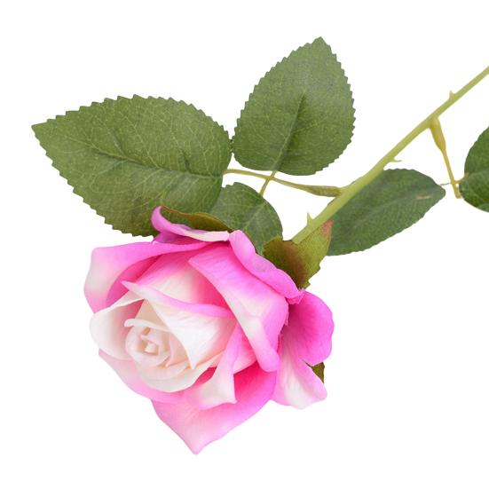 Artificial Rose Eye-catching No Withering Fresh-keeping Fancy Single Branch Simulation Roses Wedding Favors