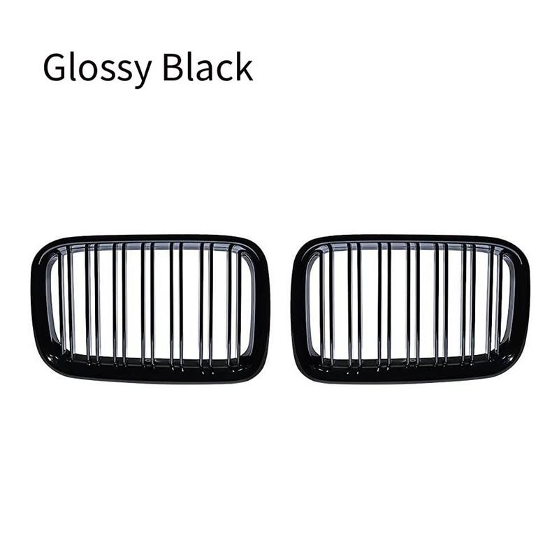 Front Kidney Grille Black Dual Slat Racing Grilles Fit For Bmw 3 Series E36 1992 1993 1994 1995 1996 51138122237 51138122238