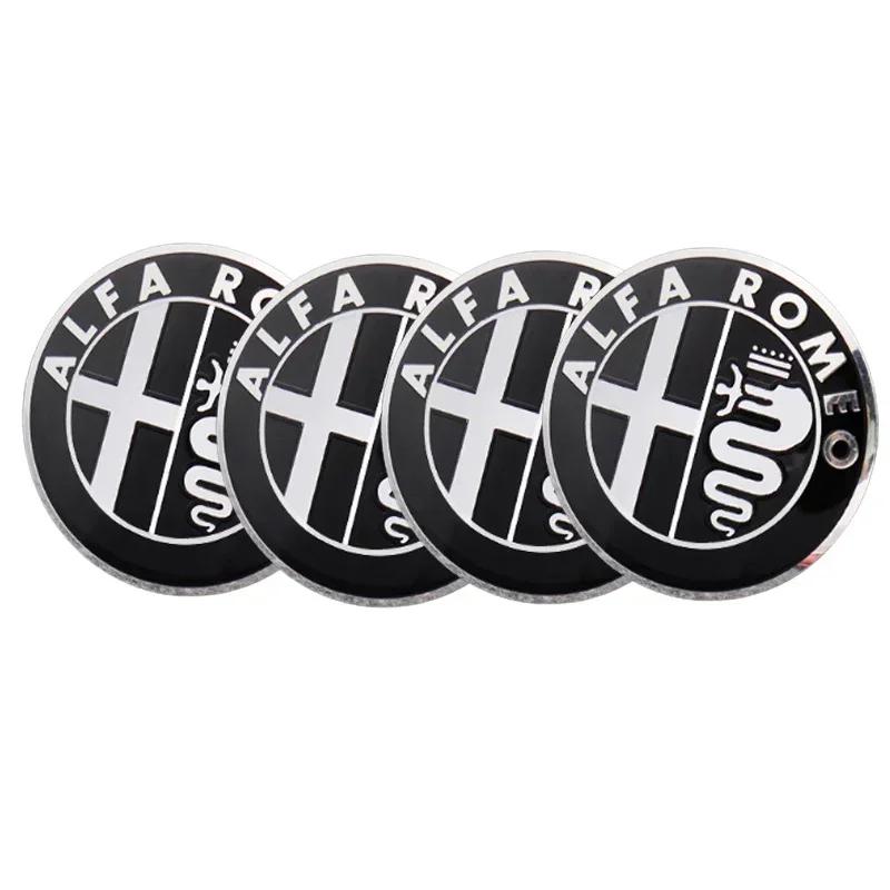 

For Alfa Romeo 60mm/65mm Car Wheel Rim Tire Hubcap Sticker Decals for Alfa Romeo Giulia Giulietta 159 156 MITO Stelvio 147 Sport 60mm