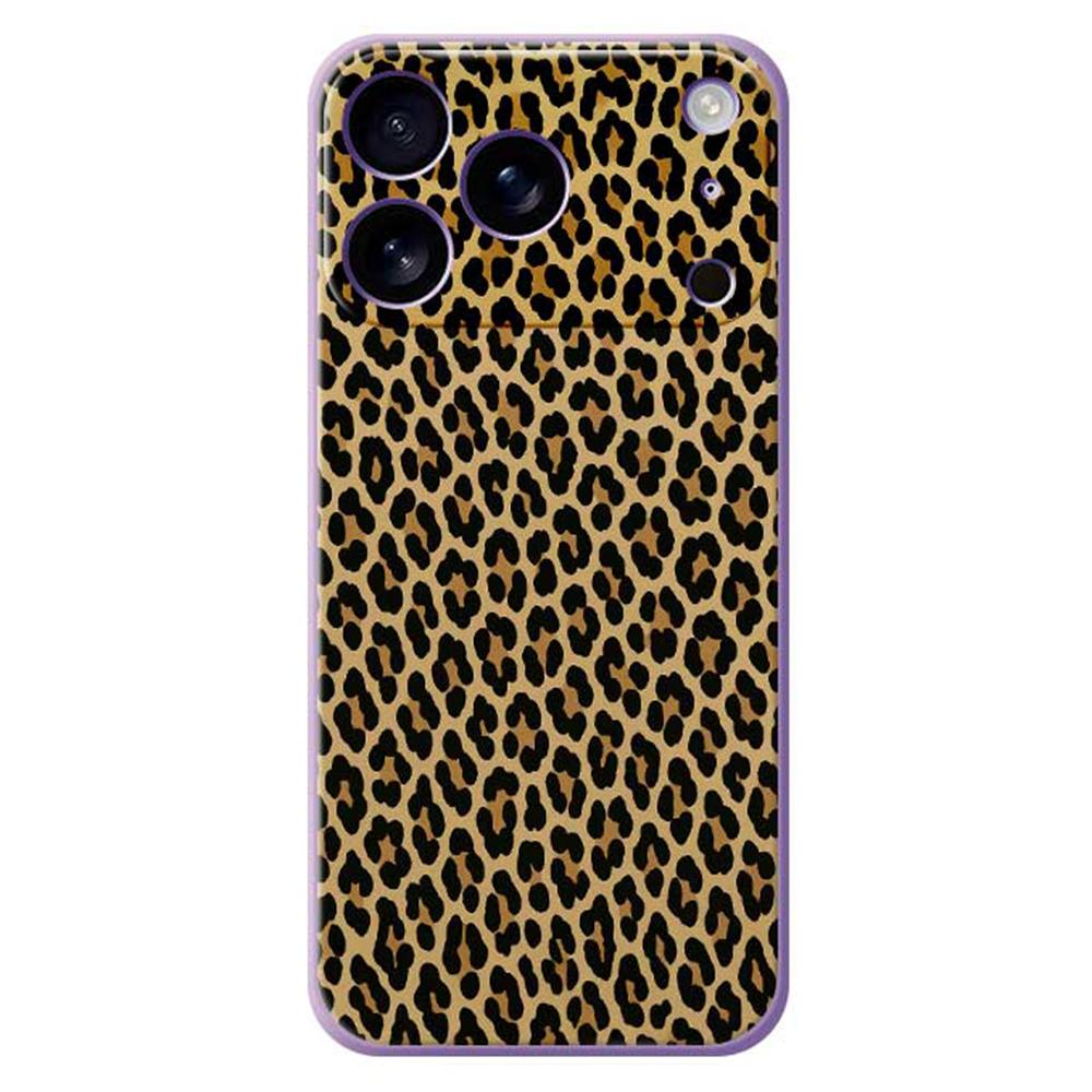 

For iPhone 17 Pro Max Case Leopard Print Pattern Printing Straight Edge TPU Phone Back Cover