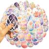 50-Piece Festive Original Non-Infringing Easter Series Watercolor Egg Stickers - DIY Waterproof Decor for Guitars, Phones