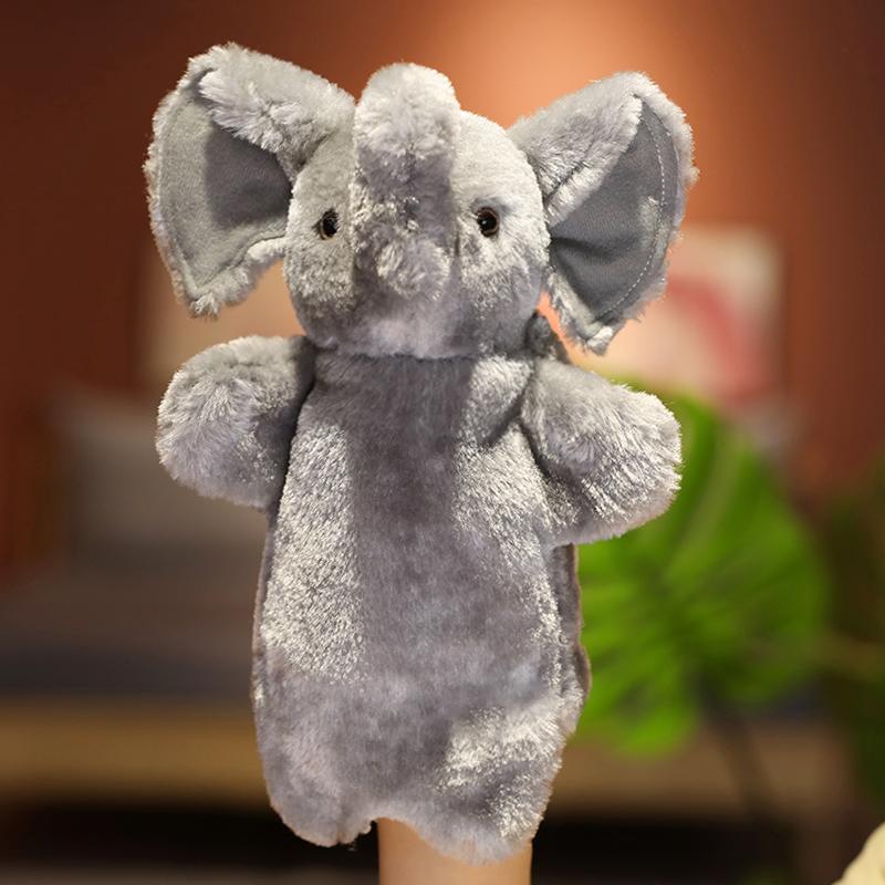28m Cartoon Animal Plush Hand Puppet Kawaii Rabbit Cat Pig Tortoise Frog Owl Dog Monkey Plushie Interactive Story Prop Gift