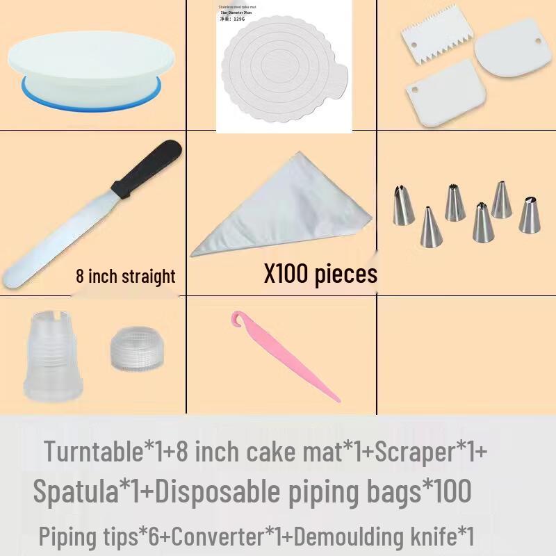 Plastic Cake Decorating Turntable Set