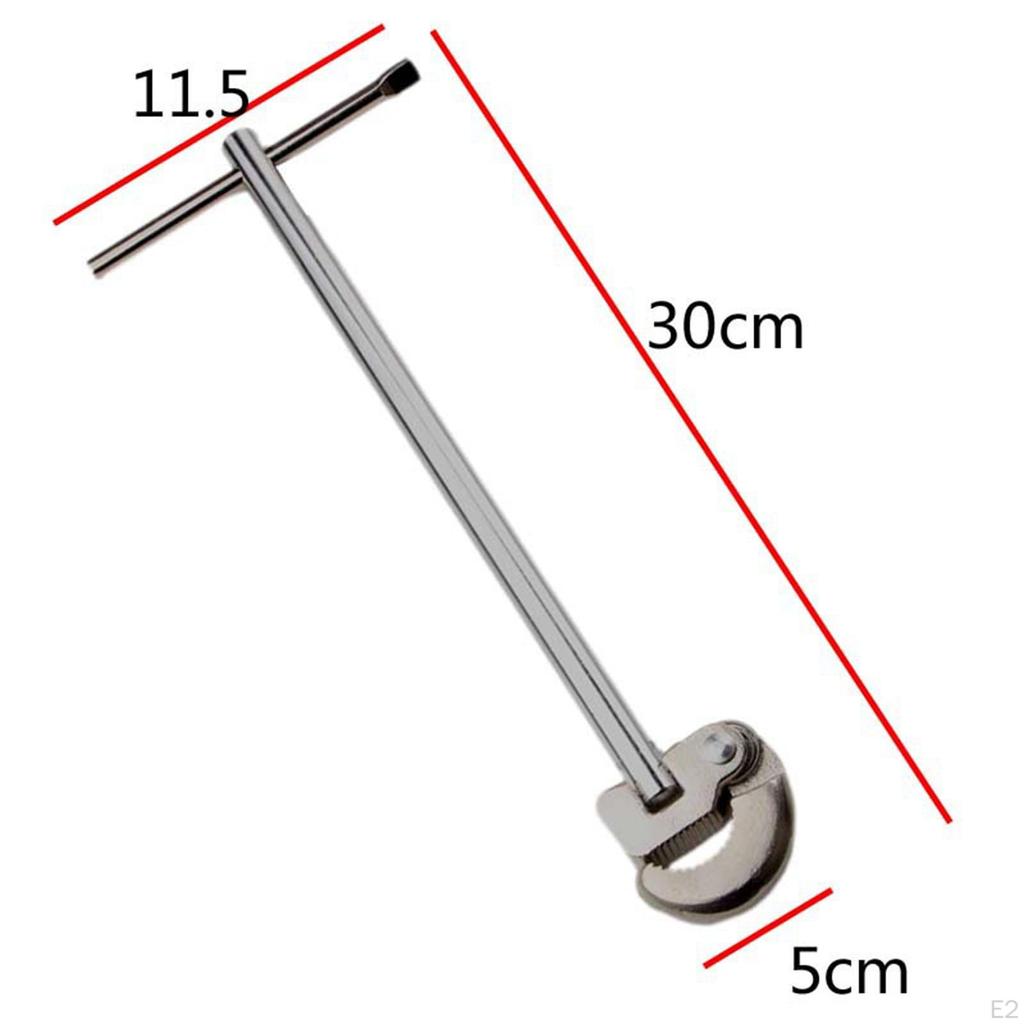 Sink Wrench Adjustable Basin Kitchen Fixing Home 12" Spanner Under Hand Tool