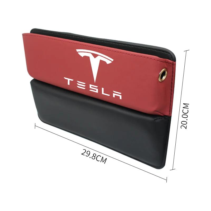 Car Sticker 2025 Hot For Tesla Model 3 S X Model Y Logo Badge Car Seat Gap Organizer Console Crevice Filler Side Storage Box Int