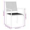 VidaXL Chaises de jardin lot de 2 noir 54x62,5x89 cm résine tressée 364098