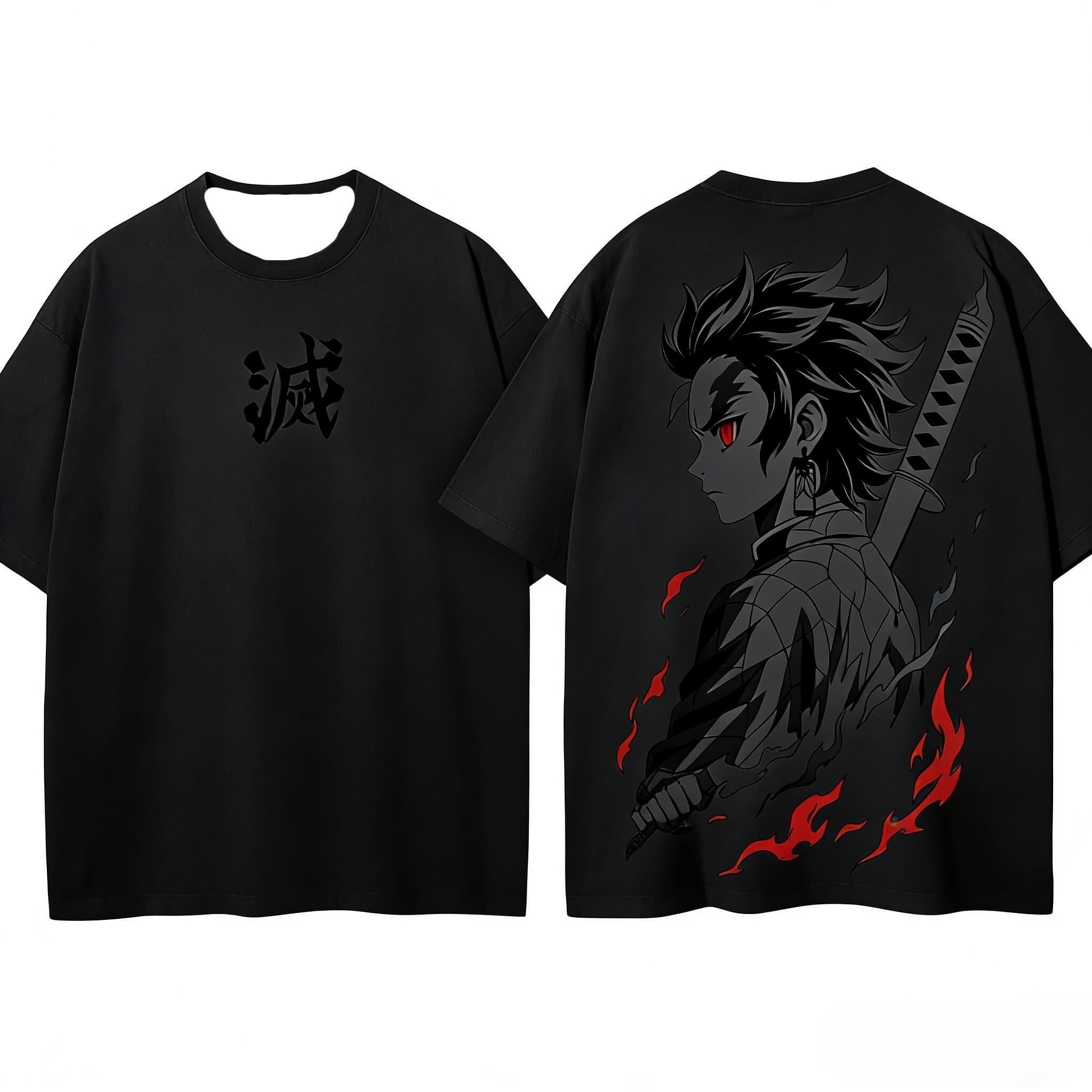 

2026 New Demon Slayer Anime Vintage Tshirt Unisex Short Sleeve Tee Streetwear Unisexs and Womens Casual Tops Summer Y2k S