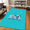 Doraemon3 Flannel Pattern Square Carpet,Area Rug,Carpet Rug for Living Room Bedroom Sofa Playroom Decor,Non-slip Floor Mat