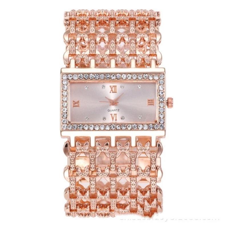 Hochwertige und exquisite Damenuhr Kleine Allround-Quarz-Armbanduhr mit dünnem Armband Quadratische Uhr Modetrend Exquisites Armbanduhr