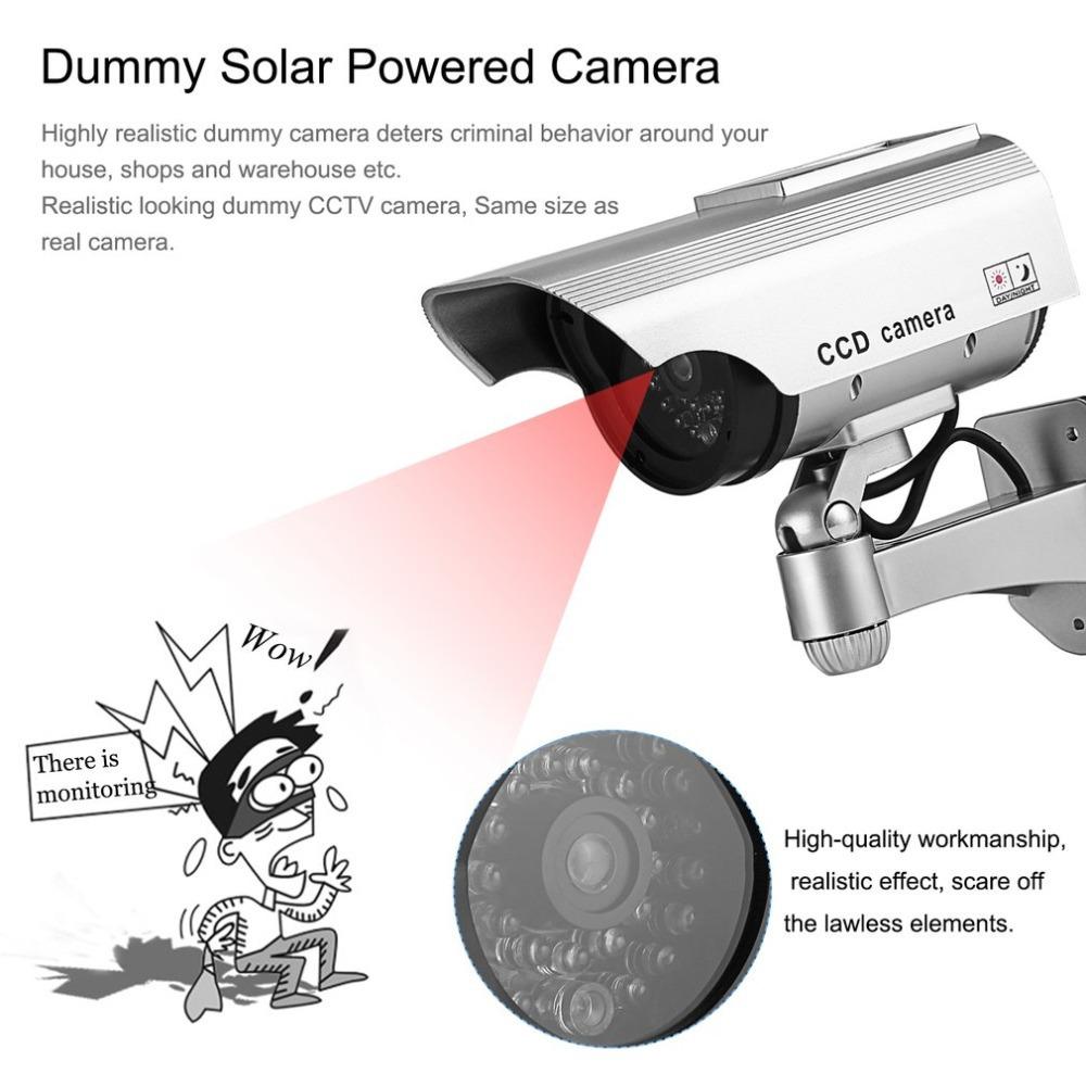 Solar-Powered Dummy Surveillance Camera