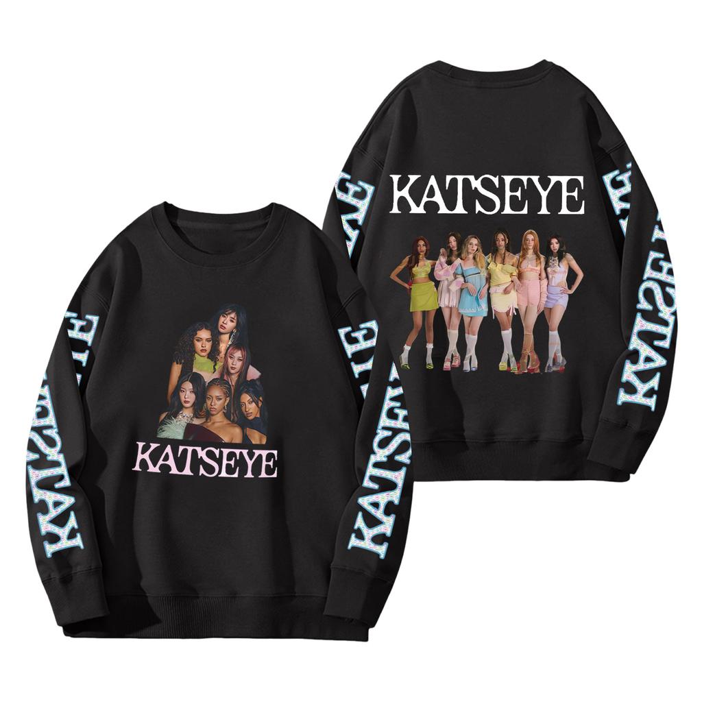 Women's Fashion Long Sleeve Print Round Neck Loose Pullover Sweater Top