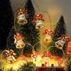 LED Christmas Iron Art String Lights - Santa Claus, Snowflake, Snowman, and Tree Decorations