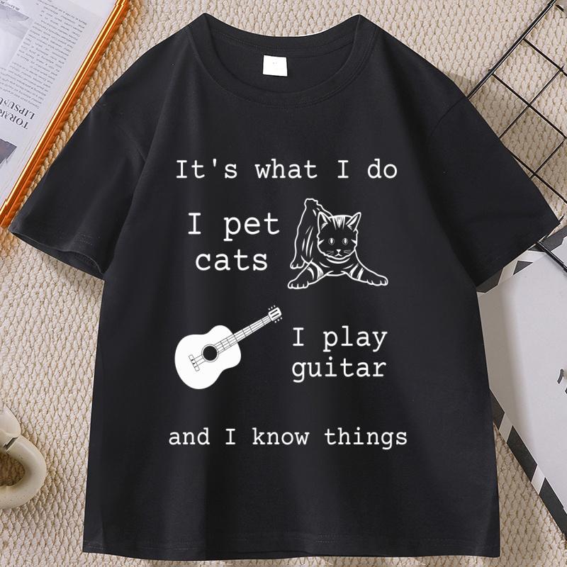 

Funny Guitar Lover T-shirt for Men Short Sleeves Tshirt Guitarist Tshirt Man Cotton Tee Men s Clothing S чёрный