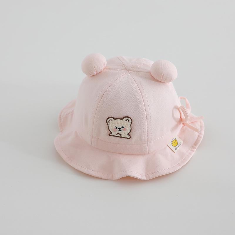 

Baby Bear Bucket Hat for Boys & Girls - Spring/Summer Sun Protection Cartoon Hat for Newborns 48cm/6-12 Months рожевий
