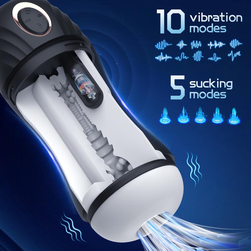 Masturbator Masculin Vibrator cu Aspirație Orgasm la un Clic Gemete Sexy Antrenor pentru Penisul Bărbaților Jucărie Sexuală pentru Adulți pentru Bărbați
