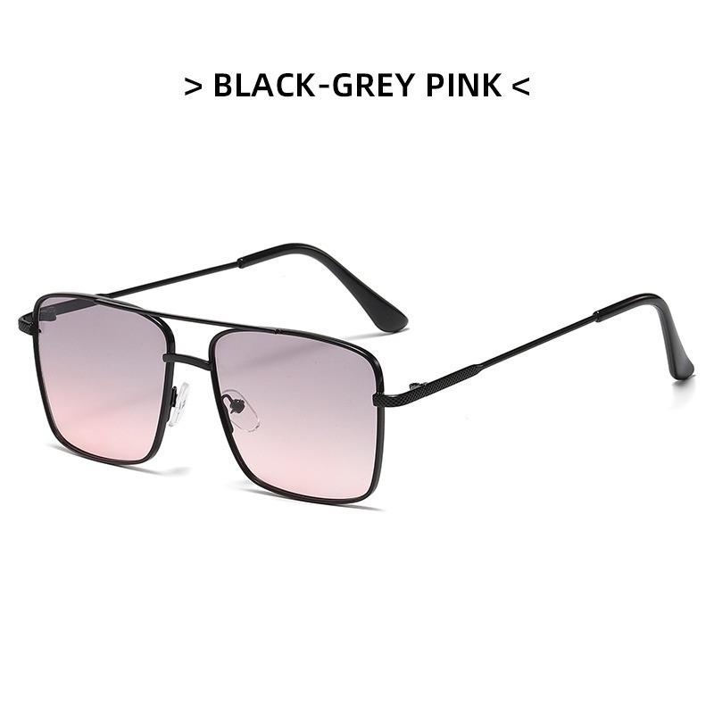 Rectangle Metal Frame Gradient Sunglasses Eyeglasses Colour Sunglasses for Women/Men