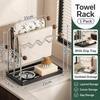 Drainage Tray Dishcloth Towel Holder Countertop Design Multifunctional Drying Rack  Home Kitchen