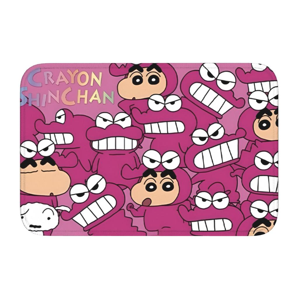 Crayons Shin-chans Cute Anime Doormat Non-Slip Bath Kitchen Welcome Mat Toilet Door Floor Entrance Carpet Rug Footpad