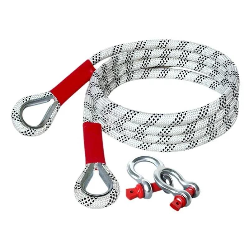 Heavy Duty Car Towing Rope 20 Ton Upgraded Anti-Wear Design Portable Off-Road Emergency Rescue Traction Belt
