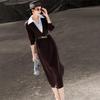Elegant Sleeveless Shirt & V-neck Dress Two-Piece Set