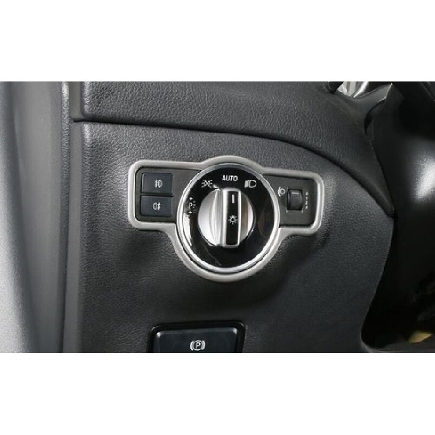 Control Button Ring Headlight Switch Silver Steel For Benz A-Class W177 -22