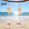 Lightweight Earrings 1 Pair Tropical Fish Bag Dangle Ocean Beach