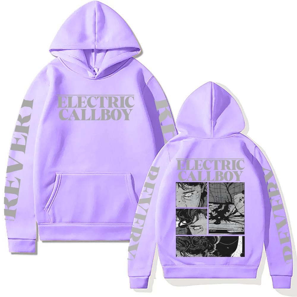 Electric Callboy Revery Paint Hoodie Men's Women's Long Sleeve with Hooded Sweatshirt Vintage Pattern Aesthetic Clothes Pullover