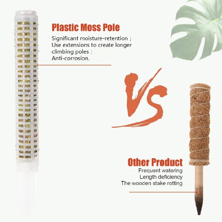 Plant Trellis Supporting Stick Plastic Moss Rod Indoor Plant Pot Stand Green Dill Vine Garden Supporting Accessories