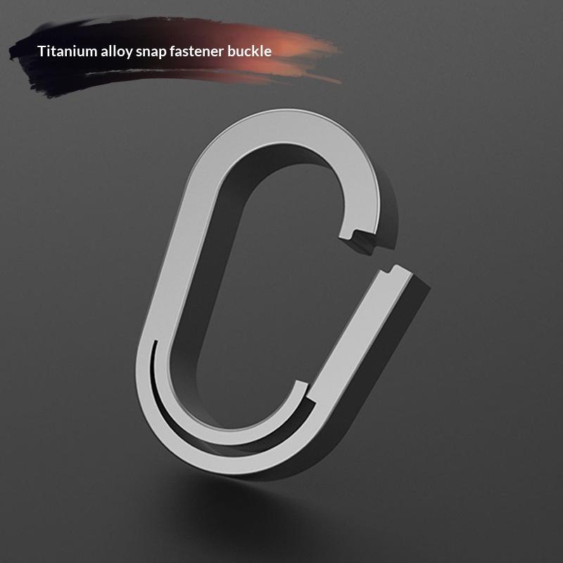 Mini Tc4 Titanium Alloy Keychain Buckle Key Ring Car Accessories Waist Hanging Chain Ring Buckles Opener Edc Outdoor Tool