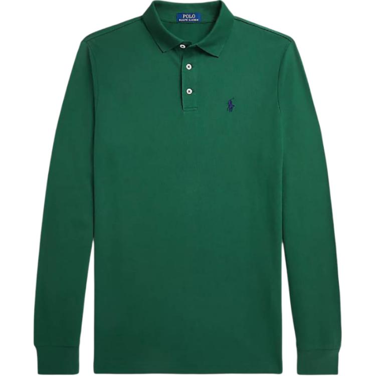 

Polo Ralph Lauren Polo Logo Long Sleeve Polo Shirt Men tops Green 710955081-002 M