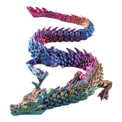 Stampa 3D Drago Cinese Articolato Mobile Giocattolo J Decorazione per la Casa Modello Creativo Figura di Animale Simulato Regalo per le Feste dei Bambini