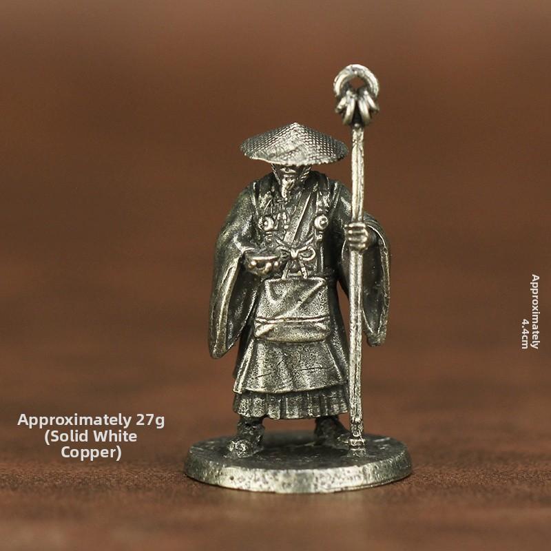 New Metal Chess Piece Samurai Ninja Ancient Soldier Model Toy Desktop Game Gift Display Piece Static Action Figure Collectible