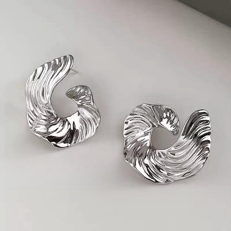 

Уникальные ретро металлические абстрактные текстурные серьги