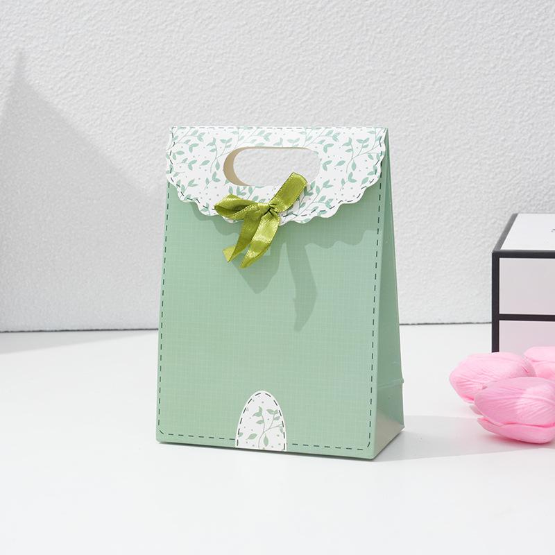 StoBag Pastel Floral Gift Wrapping Bags Paper Packaging Bags with Ribbon Handle for Sweets Jewelry Crafts Birthday Party Favor